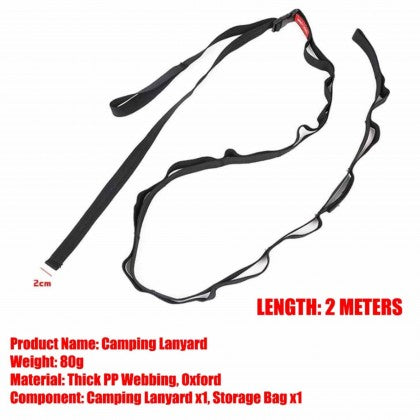 Camping Lanyard 2m (12 Loop) Free Bag