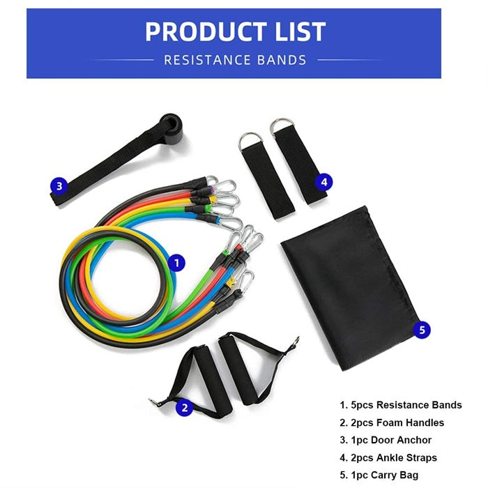 11pcs/set Resistance Bands
