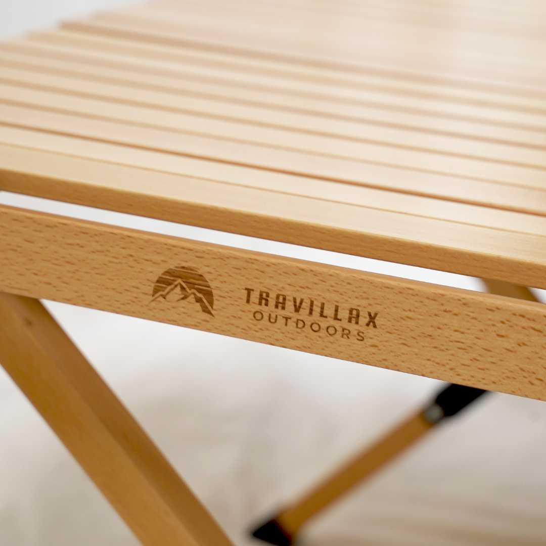 TRAVILLAX Premium Eggroll Table 120cm (Beech Wood)