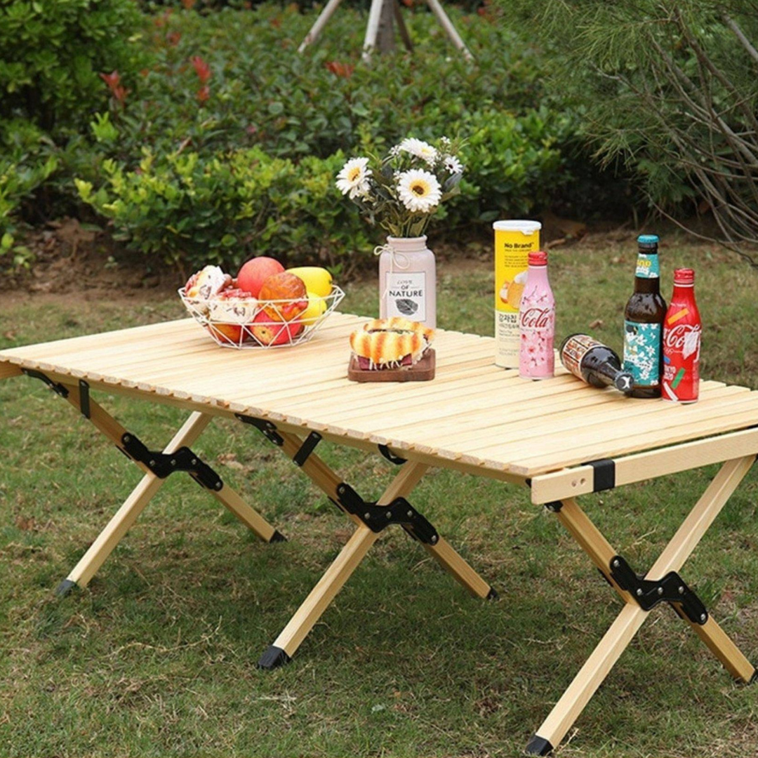 TRAVILLAX Premium Eggroll Table 120cm (Beech Wood)