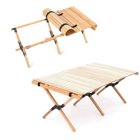 Luxury Camping Egg Roll Table (Pine Wood)