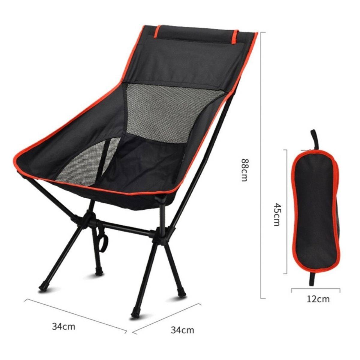 Lightweight Camping Moon Chair With Storage Bag (L)