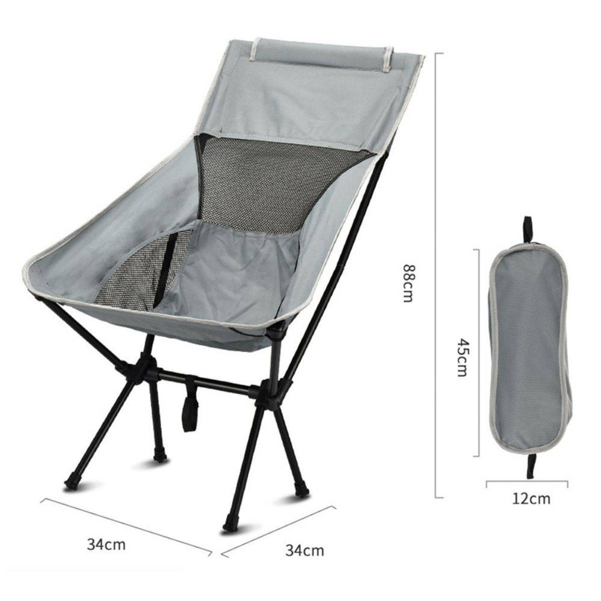 Lightweight Camping Moon Chair With Storage Bag (L)